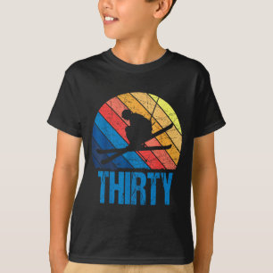 T-shirt 30e anniversaire retro ski ski 30 ans hommes