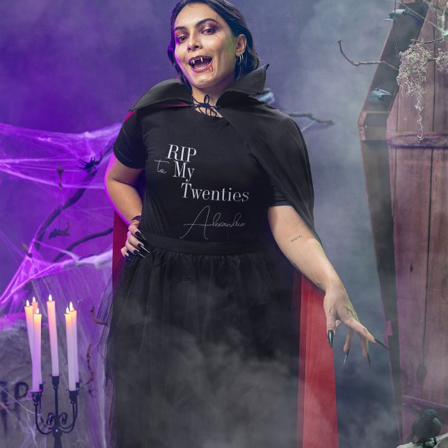 T-shirt 30e anniversaire RIP 20s Black White Matching Part (Créateur téléchargé)