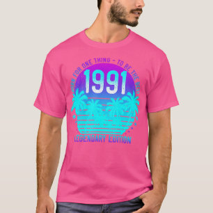 T-shirt 30e anniversaire Vintage 1991 Palme de coucher de 