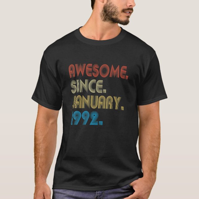 T-shirt 30E Cadeau Anniversaire Magnifique Depuis Janvier  (Devant)