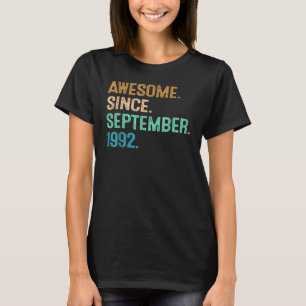T-shirt 30e jour de Birthday 30 Year Old Awesome Since Sep