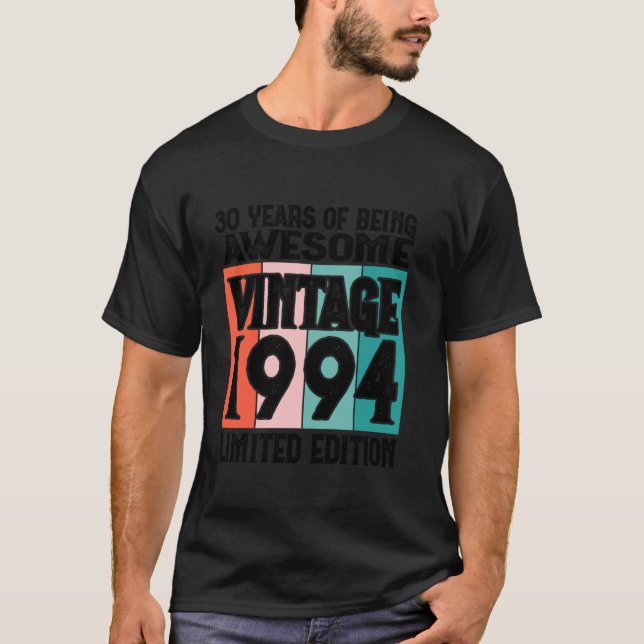 T-shirt 30th Birthday Limited Edition Né en 1994 Long Sl (Devant)