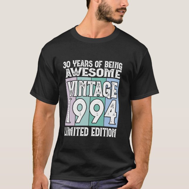 T-shirt 30th Birthday Limited Edition Né en 1994 Long Sl (Devant)