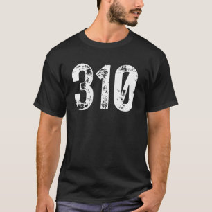 T-shirt 310 Area Code Los Angeles CA Mobile Telephone Area