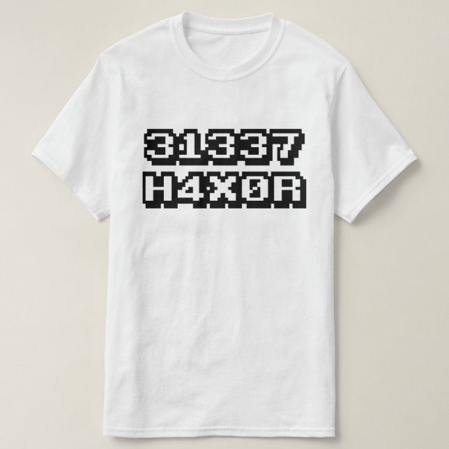 T-SHIRT 31337 H4X0R (Design devant)