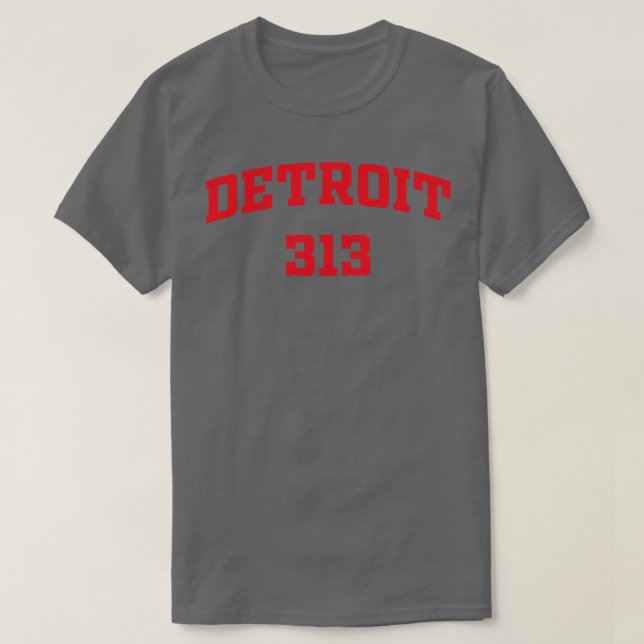 T-shirt 313 Texte rouge (Design devant)