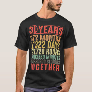 T-shirt 31 Année 31e anniversaire de Mariage Cadeaux pour 