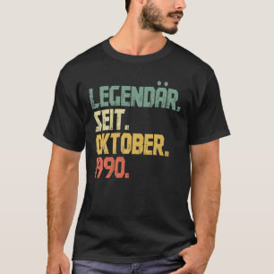 T-shirt 31 Anniversaire Cadeau Légendaire depuis Octobre 1