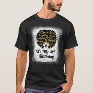 T-shirt 31 Ans Leopard Melanin Fille C'Est Mon Anniversair