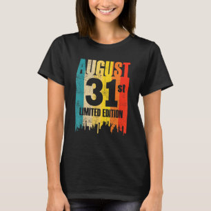 T-shirt 31 août Édition limitée Mois 8 31ème jour Retro V