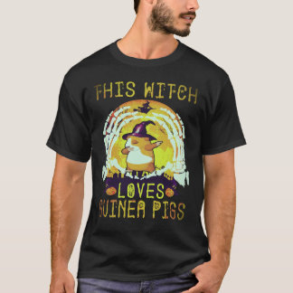 T-shirt 31 Cette sorcière adore les cochons d'Inde Hallowe