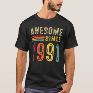 T-shirt 31 Décorations D'Anniversaire Hommes Femmes 1991 