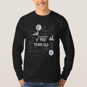 T-shirt 31e anniversaire Carré mathématiques racine 31 ans