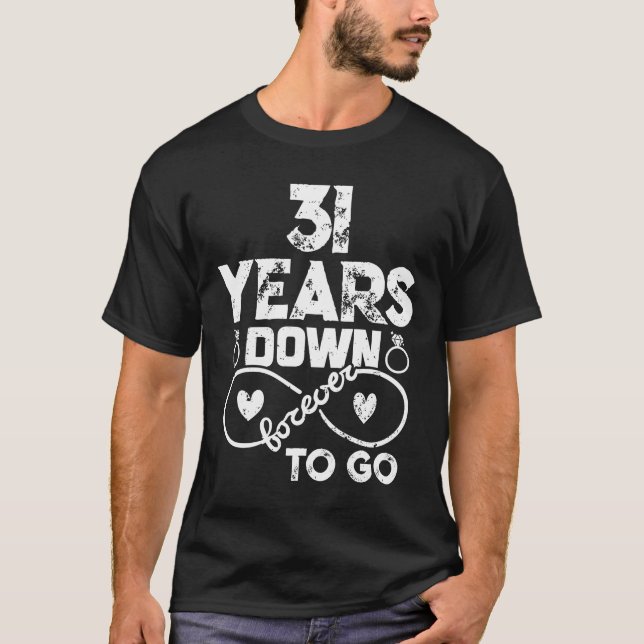 T-shirt 31e anniversaire du Mariage marié romantique W (Devant)