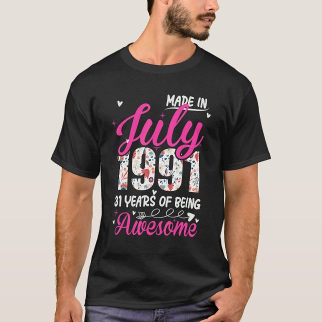 T-shirt 31e anniversaire extraordinaire depuis juillet 199 (Devant)
