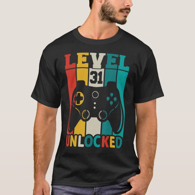 T-shirt 31e Anniversaire Jeu Anniversaire Niveau 31 Déverr (Devant)