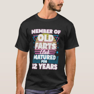 T-shirt 32 Ans Vieux Farts Club Funny 32e Anniversaire Hom