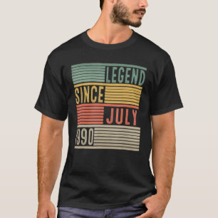 T-shirt 32e anniversaire Légende depuis juillet 1990 32 an