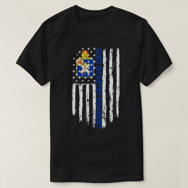 T-shirt 32e régiment d'infanterie Basculement du drapeau a (Design devant)