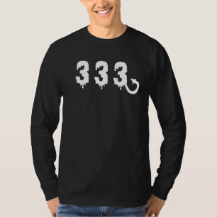 T-shirt 333 Numéro d'ange Seulement Moitié mal Goth E Girl