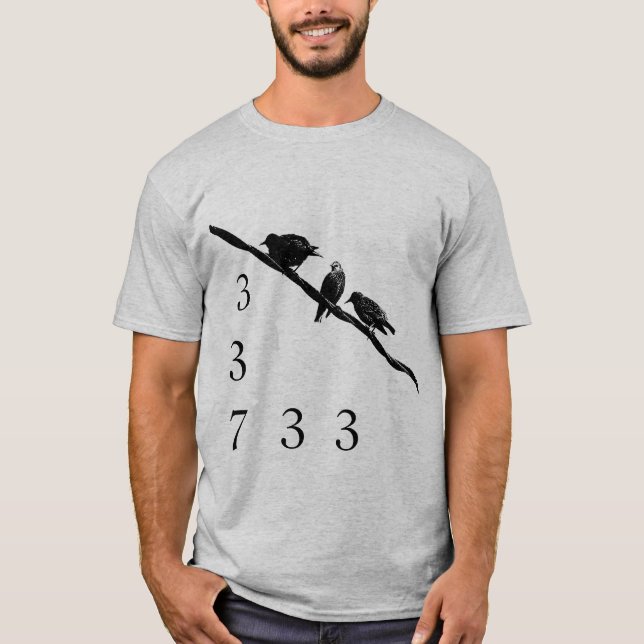 T-shirt 337 oiseaux sur un fil (Devant)