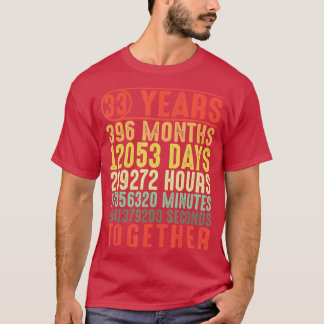 T-shirt 33 Année 33e anniversaire Mariage Cadeaux pour ell