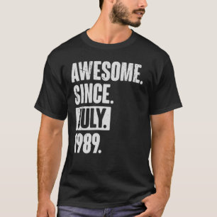T-shirt 33 Ans 33ème Anniversaire Awesome Depuis Juillet 1