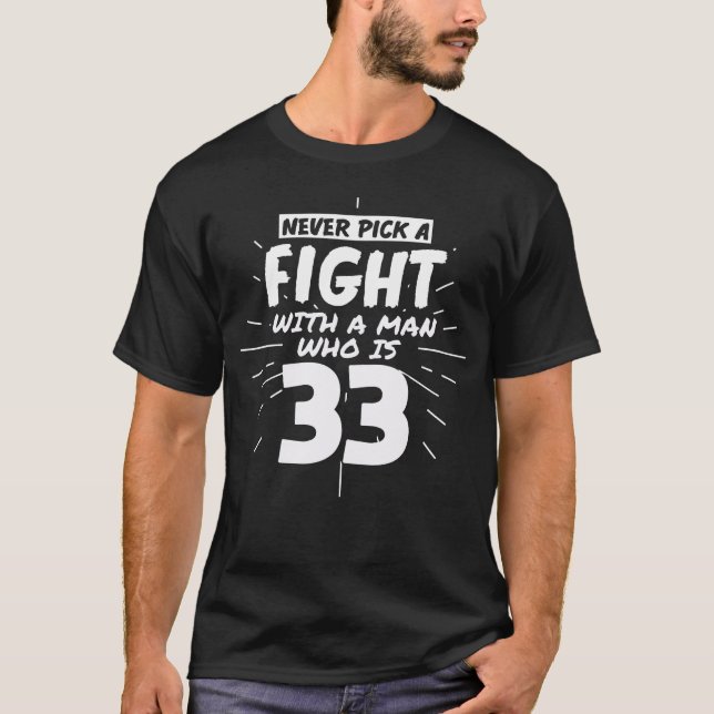 T-shirt 33 Ans Hommes 33 Anniversaire Présenté Don Amusant (Devant)