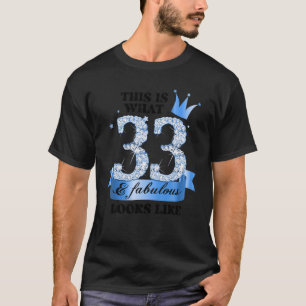 T-shirt 33 & Fabulous I Blue White Party Group Candid Phot