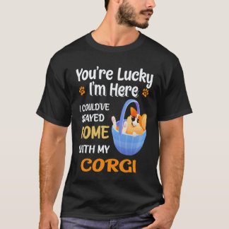 T-shirt 33 J'aurais pu rester à la maison avec Corgi