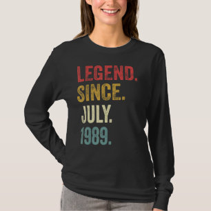 T-shirt 33e anniversaire 33 ans légende depuis juillet 198