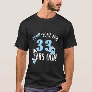T-shirt 33e anniversaire 33 ans maman de chat amoureuse de