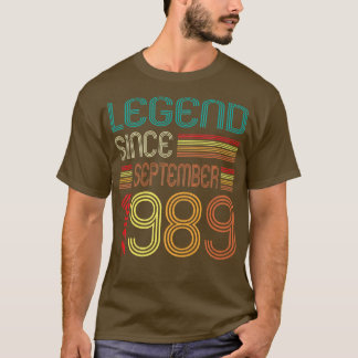 T-shirt 33e anniversaire Cadeaux Légende depuis septembre 