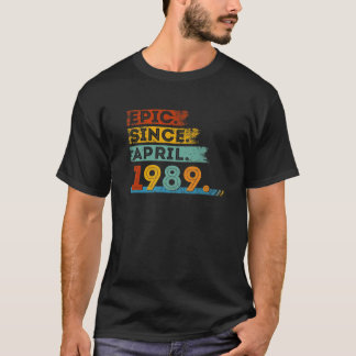 T-shirt 33E Anniversaire Pour 33 Ans Epic Depuis Avril 198