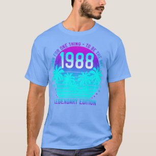 T-shirt 33e anniversaire Vintage 1988 Palme de coucher de