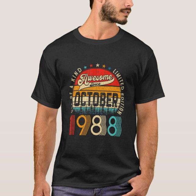 T-shirt 33E Décorations Anniversaires Octobre 1988 Hommes  (Devant)