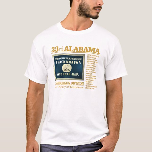 T-shirt 33e infanterie de l'Alabama (BA2) (Devant)