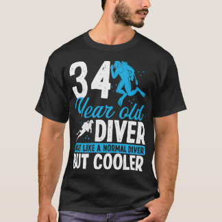 T-shirt 34 Année Plongée Plongée Plongée Snorkel 34 Annive