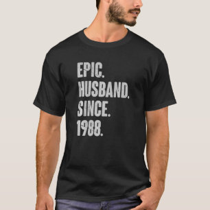 T-shirt 34 Anniversaire Mariage Pour Lui Épique Mari Depui