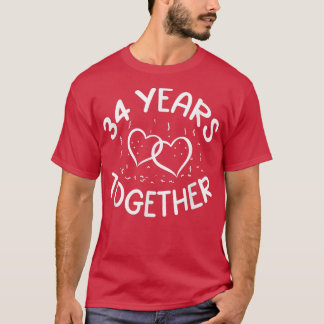 T-shirt 34 ans ensemble 34e anniversaire Joyeux mari W