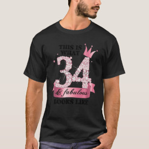 T-shirt 34 & Fabulous I Pink White Party Group Candid Phot