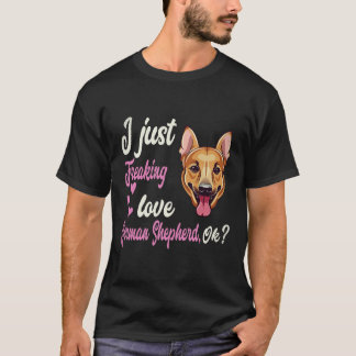 T-shirt 34 J'adore tout simplement les bergers allemands O