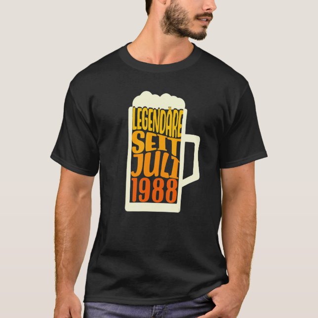 T-shirt 34e anniversaire Bière légendaire depuis juillet 1 (Devant)