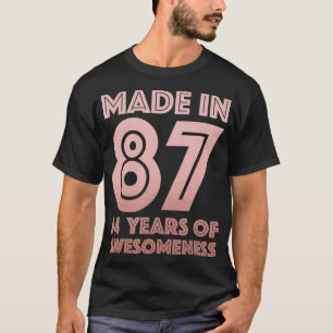 T-shirt 34e anniversaire Cadeaux Homme Femme 34 ans Fils