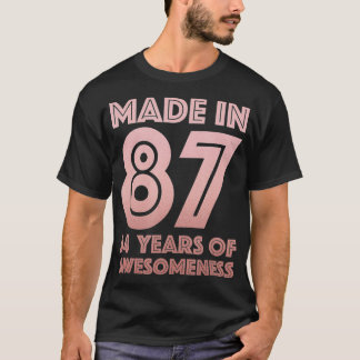 T-shirt 34e anniversaire Cadeaux Homme Femme 34 ans Fils