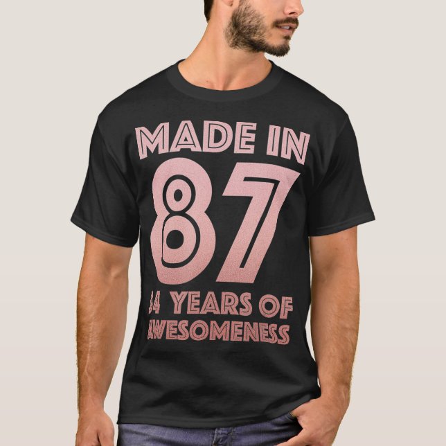 T-shirt 34e anniversaire Cadeaux Homme Femme 34 ans Fils (Devant)