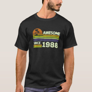 T-shirt 34e anniversaire Hommes Femmes stupéfiant depuis 1
