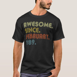 T-shirt 34e anniversaire stupéfiant depuis février 1989 34