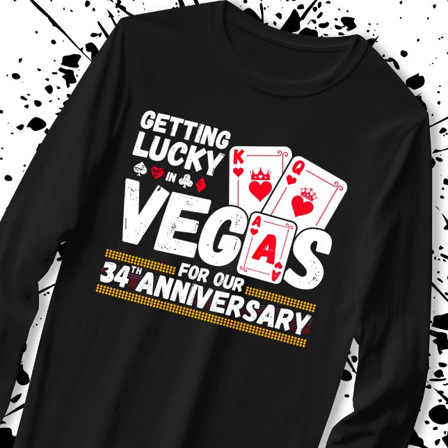 T-shirt 34th Wedding Anniversary - Couples Las Vegas Trip (Créateur téléchargé)