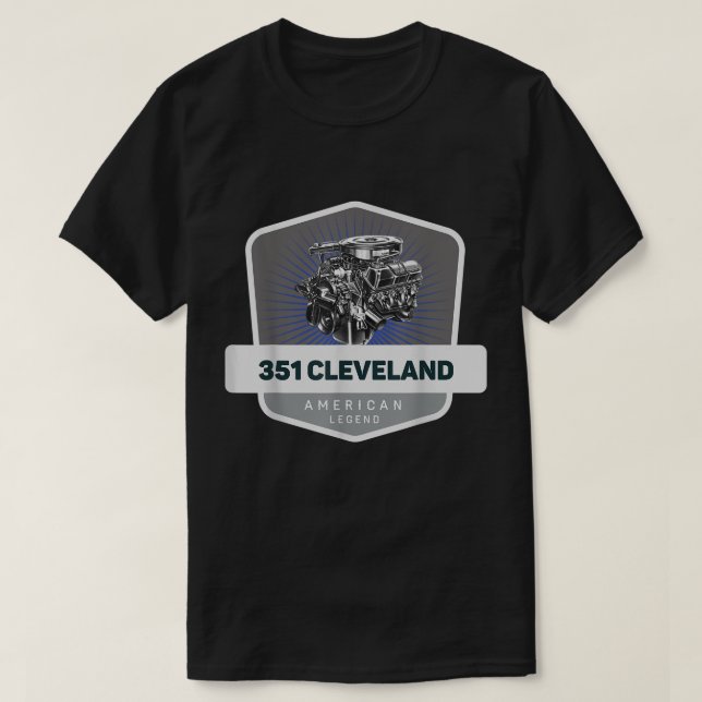 T-shirt 351 Cleveland V8 Muscle voiture légende Moteur Ret (Design devant)